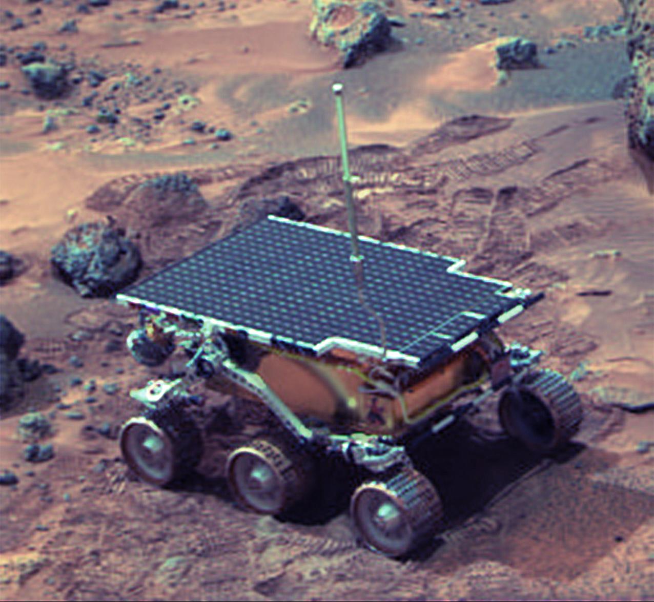 在第 22 個火星日拍攝的「旅居者號」探測車